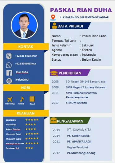 Download CV Lamaran Kerja